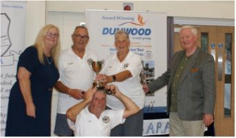 The winning team (MarshARA) with Mandy from Dunwood Travel and Ian the KentARA Chairman