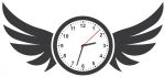 Tempus fugit - clock with wings
